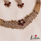 Sparkling AD Floral Peacock Motifs Victorian Hasli Choker NC2818 (Available In 2 Colors)