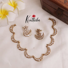Trendy American Diamond half moon Necklace Set NC2009
