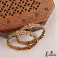 Sparkling Leaf Motifs AD Bangles B483 (Set of 2) (Available In 3 Colors)