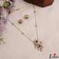 Elegant Floral Motifs Polki Victorian Pendant Chain Set LH2113 (Available In 3 Colors)