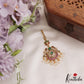 Beautiful Floral Peacock Motifs kemp Maang Tikka With Pearl Drops MT342