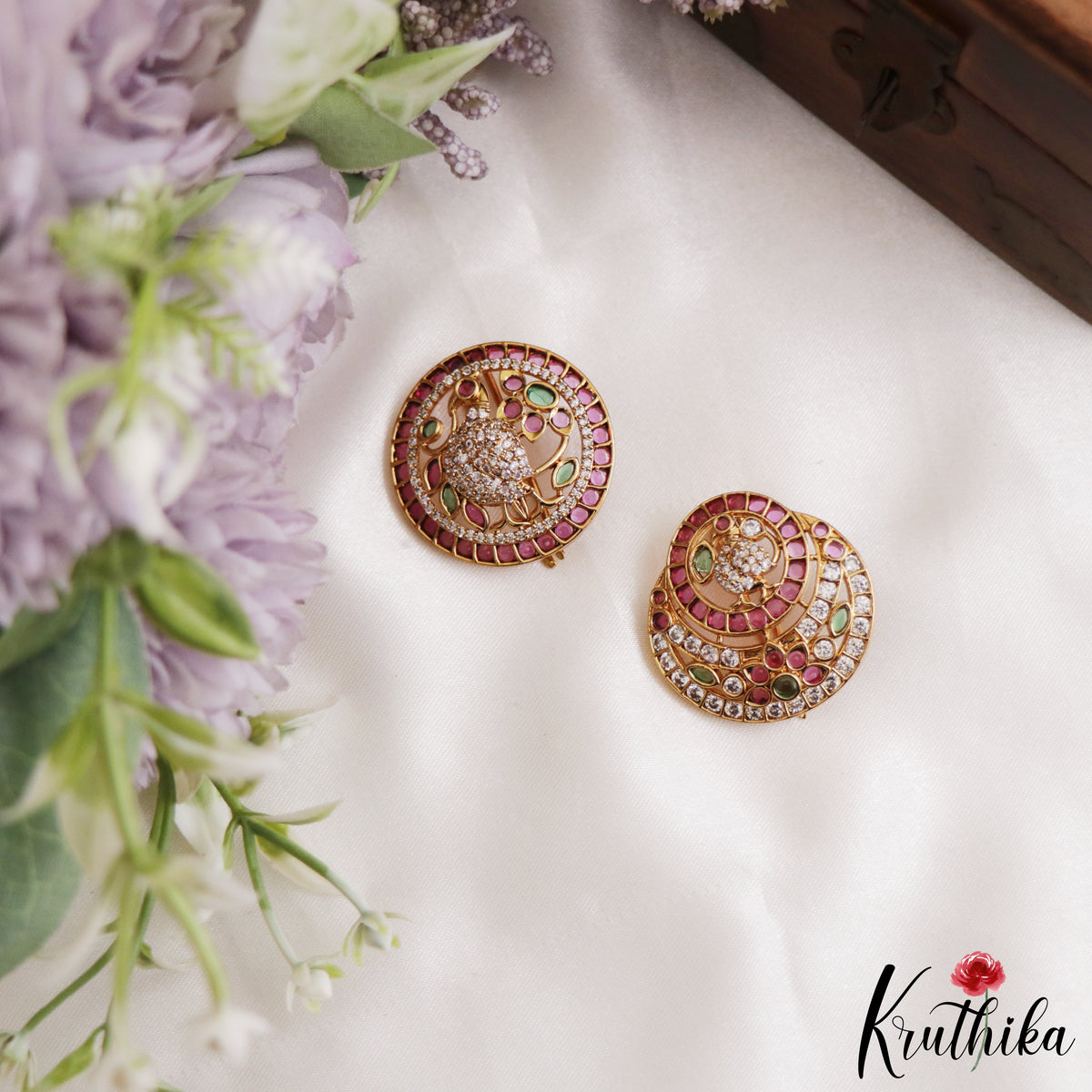 Elegant Peacock Kemp Sun Moon Hair Accessories J446