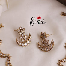 Trendy American Diamond half moon Necklace Set NC2009