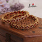 Simple Trendy CZ Victorian Floral Bangles B272 (Set of 2 Bangles)|(Available in 2 Colors)
