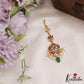 Classic Floral Motifs Jadau Maang Tikka With Bead And Pearl Drops MT343