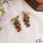 Stunning Pearl Border Peacock Motifs Jhumkas With Pearl Bead Drops E1221 (Available In 2 Colors)