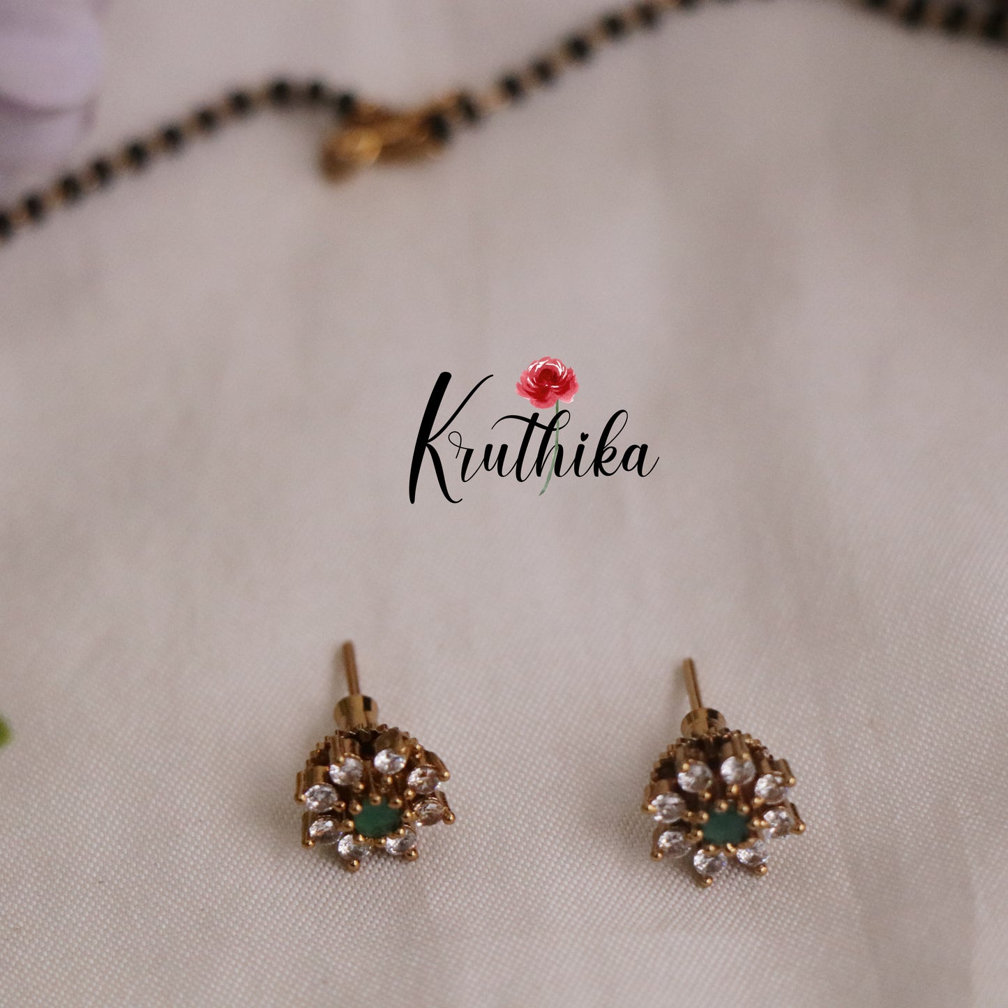 Beautiful Mangalsutra with Earrings Set NC2177 (Available in 3 Colours)