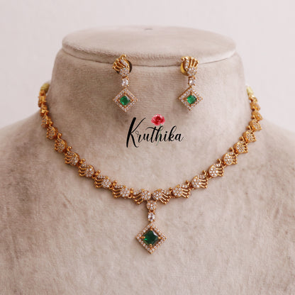 Gorgeous CZ Stone Necklace NC2064 (Available in 2 Colours)
