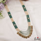 Emerald Green & Pearl Multi-Layer Coin Necklace LH25003