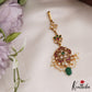 Classic Floral Motifs Jadau Maang Tikka With Bead And Pearl Drops MT343