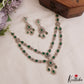 Premium Teardrop Motifs AD Victorian Necklace NC2968 (Available In 2 Colors)
