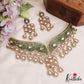 Stunning AD Teardrop Motifs Moissanite Necklace NC2785 (Available In 2 Colors)