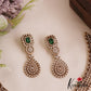 Gorgeous Teardrop Motifs Diamond-Finish Gold-Tone AD Victorian Necklace NC2824 (Available In 2 Colors)