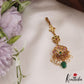 Classic Floral Motifs Jadau Maang Tikka With Bead And Pearl Drops MT343