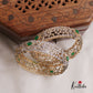 Elegant AD Gold Finish Floral Bangles B335 (Set Of 2 Bangles)