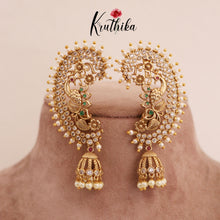 AD Peacock pearl Earcuff Jhumkas E427