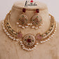 Beautiful AD Victorian Peacock Pearl Choker Set NC2295