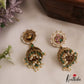 Stunning Peacock Motifs Kemp Jhumkas With Pear Bead Drops E1103 (Available In 2 Colors)