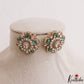 Elegant Floral Motifs CZ Victorian Stud Earrings E1199