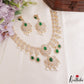 Trendy Teardrop Motifs CZ Victorian Necklace NC3267 (Available In 2 Colors)