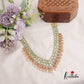 Trendy Onyx Beads Layered Pink Stone Choker With Golden Beads Drops NC2215