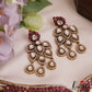 Stunning AD Teardrop Motifs Moissanite Necklace NC2785 (Available In 2 Colors)