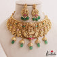 Premium Antique Radha Krishna Motifs Choker With Bead Drops NC3158 (Available In 2 Colors)