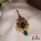 Trendy Peacock Teardrop Motifs Jadau Maang Tikka With Pearl Drops MT344 (Available In 2 Colors)