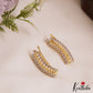 Pretty Diamond-Finish Gold-Tone AD Ear Climbers / Ear cuffs E1041