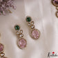 Stunning Double Layered Geometric Motifs Polki CZ Victorian Necklace NC3118