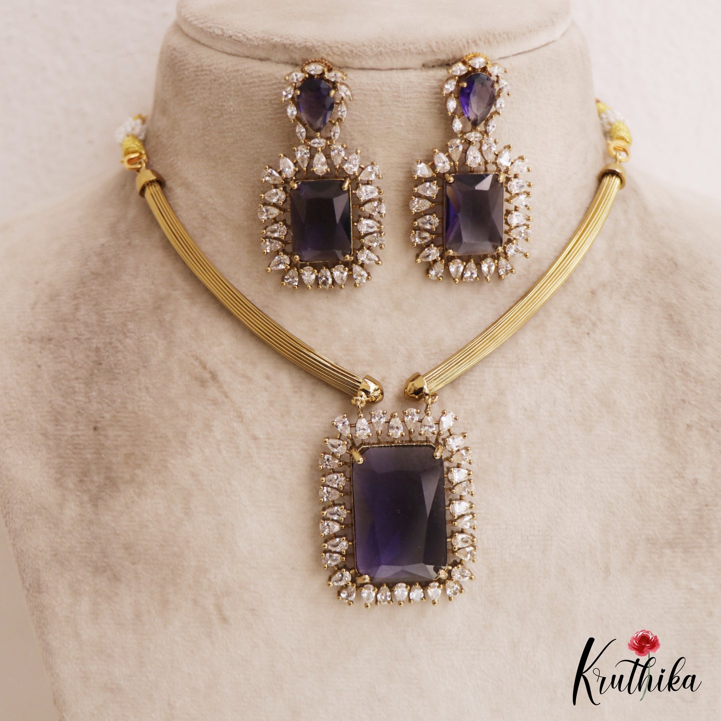 Pretty Sparkling AD Victorian Necklace NC2780 (Available In 3 Colors)