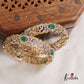 Gorgeous Diamond-Finish Gold-Tone Bangles B336 (Set Of 2 Bangles)