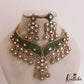 Stunning AD Teardrop Motifs Moissanite Necklace NC2785 (Available In 2 Colors)
