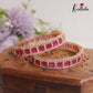 Beautiful Trendy Kemp Stone Bangles Openable B337 (Set Of 2 Bangles)