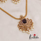 Beautiful Leaf AD Stone Hasli Necklace With Pearl Drops NC2600