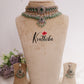 Premium AD Mossanaite Victorian Chocker with Pastel Green Beads Drops NC2258