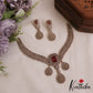 Gorgeous Teardrop Motifs Diamond-Finish Gold-Tone AD Victorian Necklace NC2824 (Available In 2 Colors)