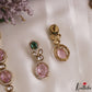 Stunning Double Layered Geometric Motifs Polki CZ Victorian Necklace NC3118