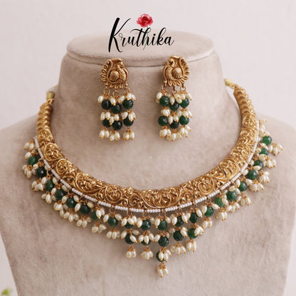Beautiful Antique Hasli Necklace Sets NC2023 (Available in 2 colours)