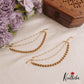 Trendy Floral Motifs Triple Strand Earchains EC179
