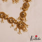 Elegant Antique Peacock Motifs Necklace With Pearl Drops NC2858