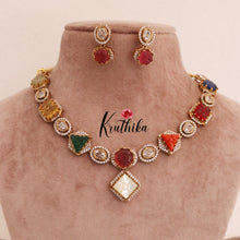 Pretty AD Natural Raw Stones Necklace NC1752