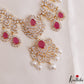 Trendy Teardrop Motifs CZ Victorian Necklace NC3267 (Available In 2 Colors)