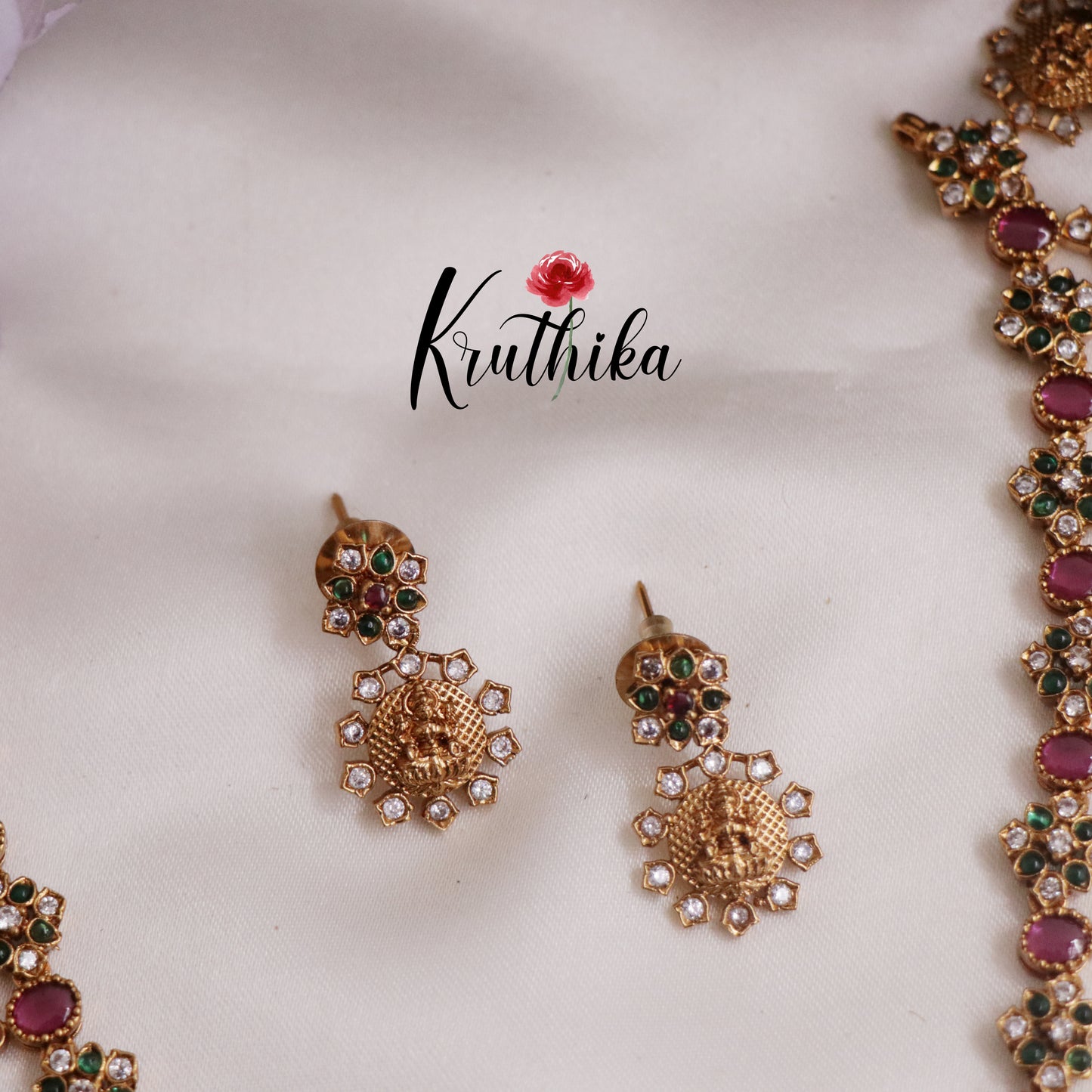 Premium CZ Lakshmi Coin/Kasumala Necklace NC2286