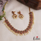 Pretty Floral Motifs Jadau Choker With Pearl Drops NC2971