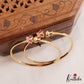 Trendy Gold-Tone Butterfly Motifs Openable Kada B509 (Set Of 2)