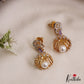 Trendy Gold-Tone AD Jhumkas With Pearl Drop E1108 (Available In 3 Colors)