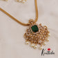 Beautiful Leaf AD Stone Hasli Necklace With Pearl Drops NC2600