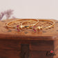 Trendy Gold-Tone Butterfly Motifs Openable Kada B509 (Set Of 2)