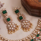 Grand Floral Motifs Polki Victorian Choker With Pearl Drops NC3019 (Available In 4 Colors)